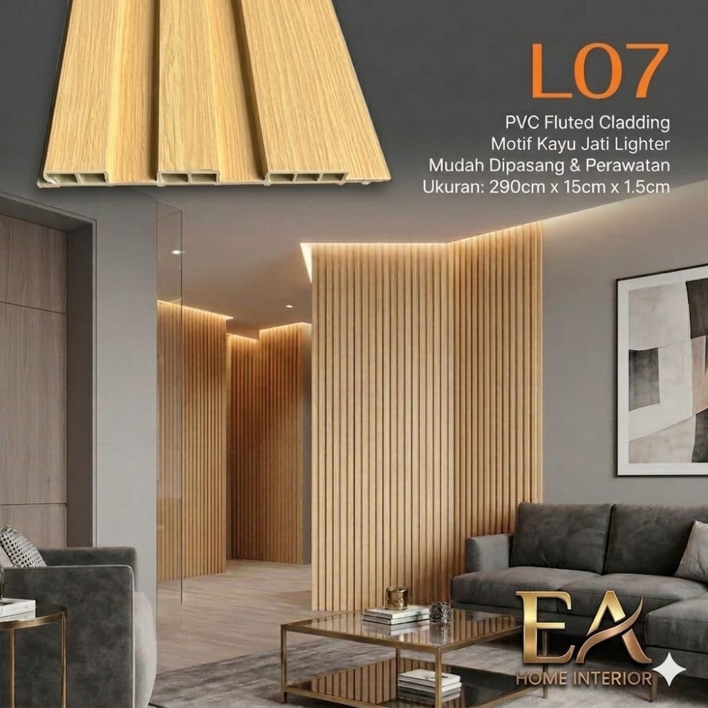 Wall Panel Premium L07 - Jati Lighter