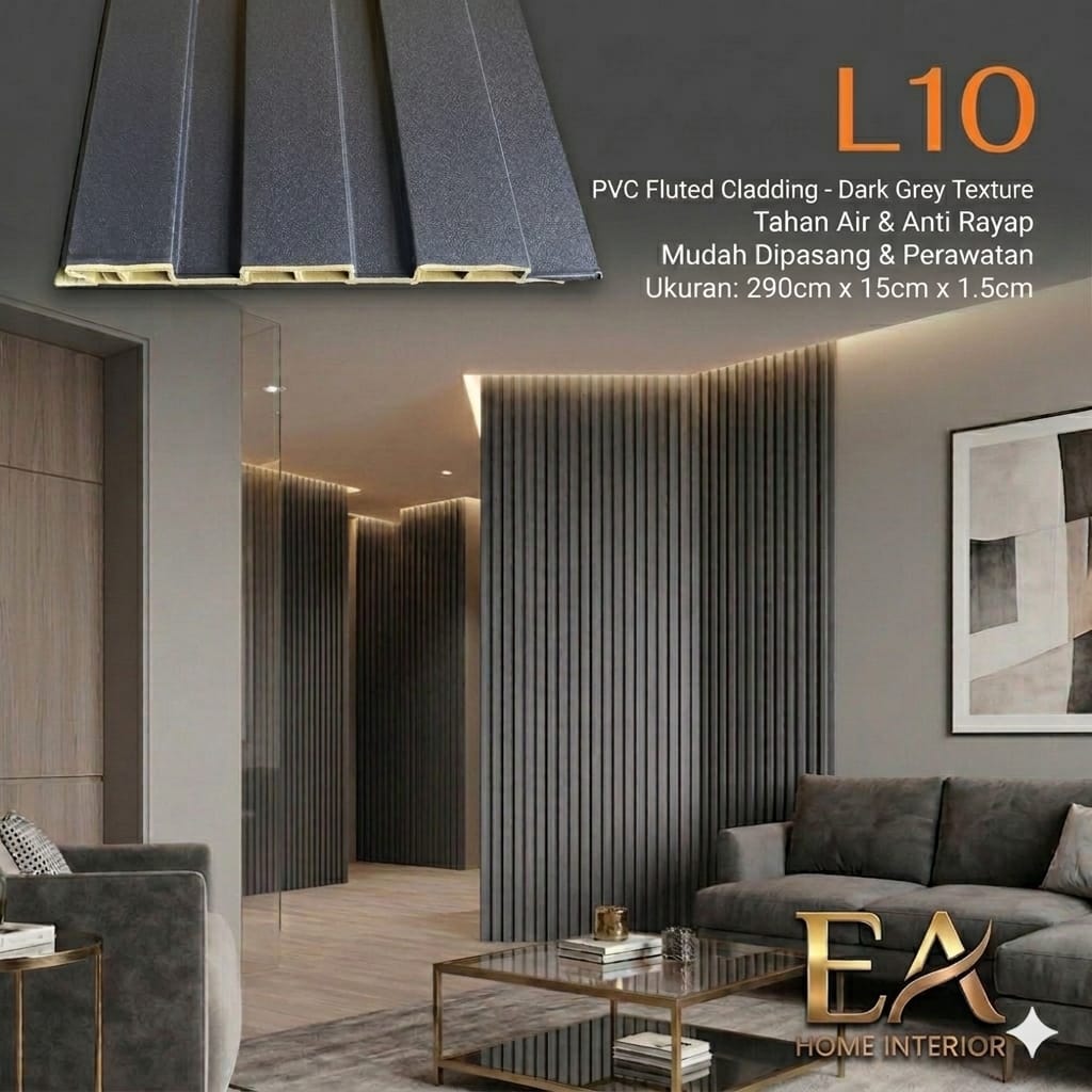 Wall Panel Premium L10 - Dark Grey Texture