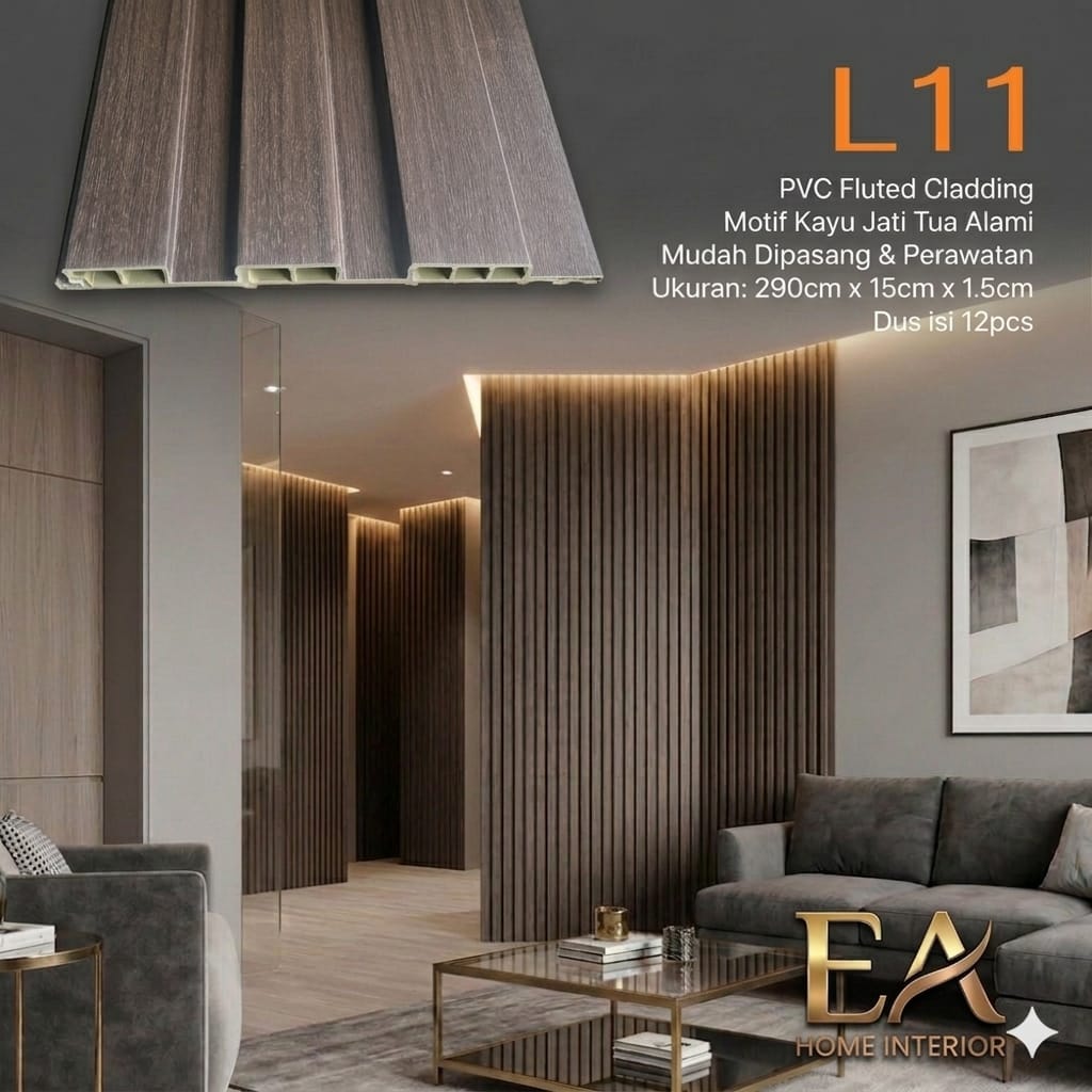 Wall Panel Premium L11 - Jati Tua Alami
