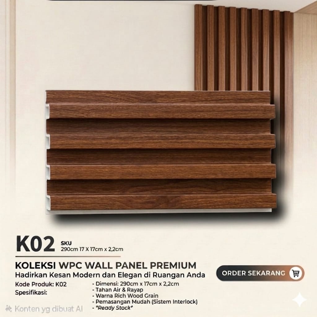 Wall Panel Premium K02 - Rich Wood Grain